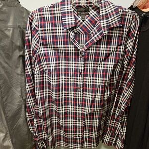 J. Crew Womens Button Down And White Ruffle Tank